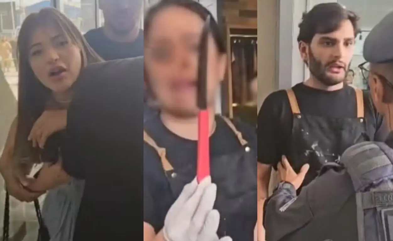 Mulher esfaqueou cabeleireiro por não gostar de corte; antes e depois