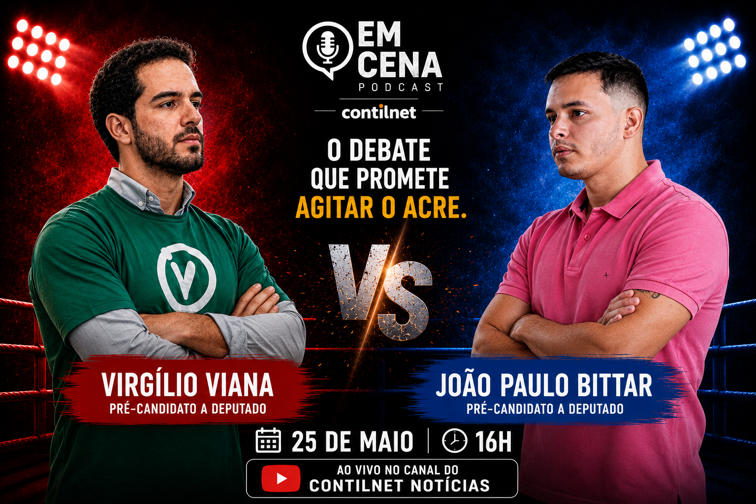 Virgilio Viana e João Paulo Bittar participam de debate no ContilNet