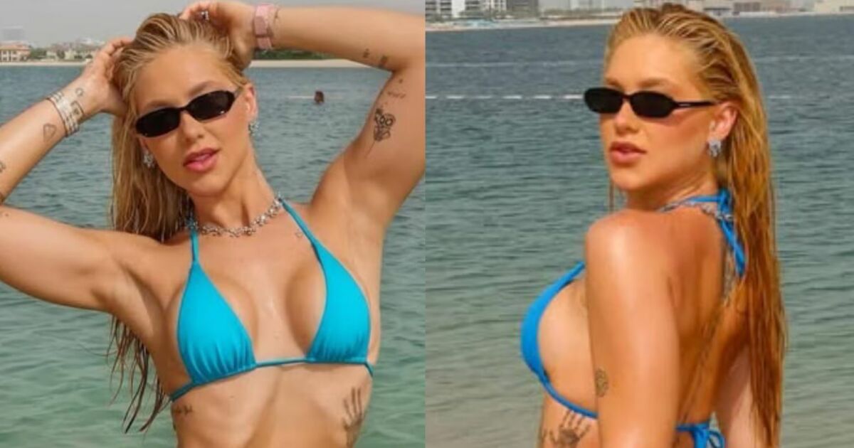 Solteira, Virginia posa de biquíni em praia paradisíaca em Dubai; veja fotos