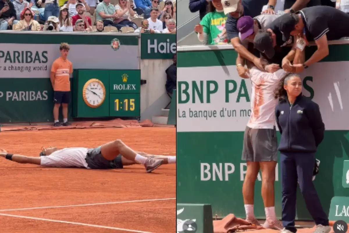 Reação do goiano Guto Miguel ao vencer Roland Garros
