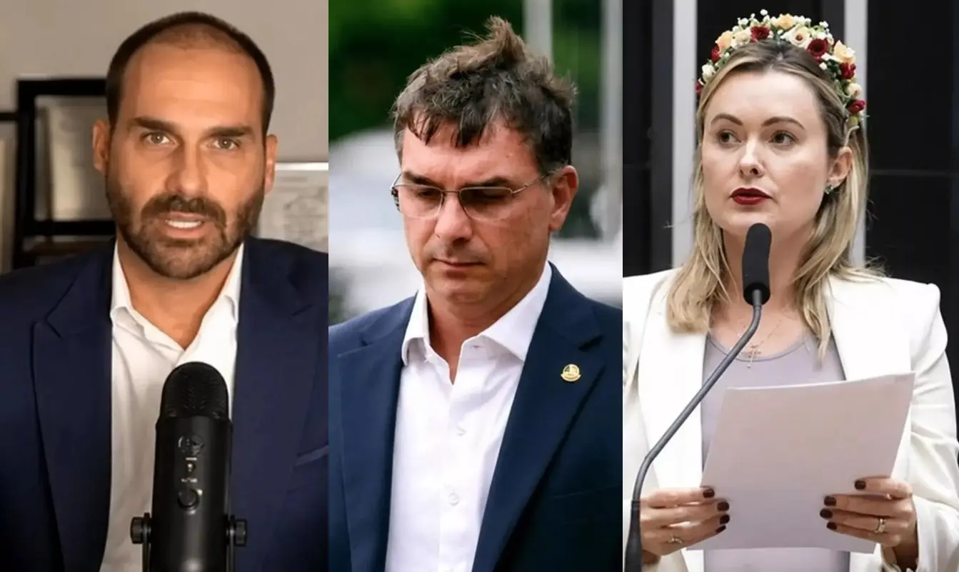 Eduardo defende Júlia Zanatta como vice de Flávio Bolsonaro
