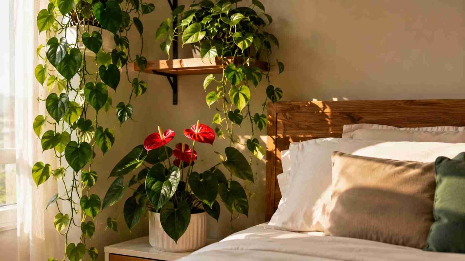 3 plantas com folhas em formato de coração para o quarto do casal que deixam o ambiente mais acolhedor e cheio de personalidade