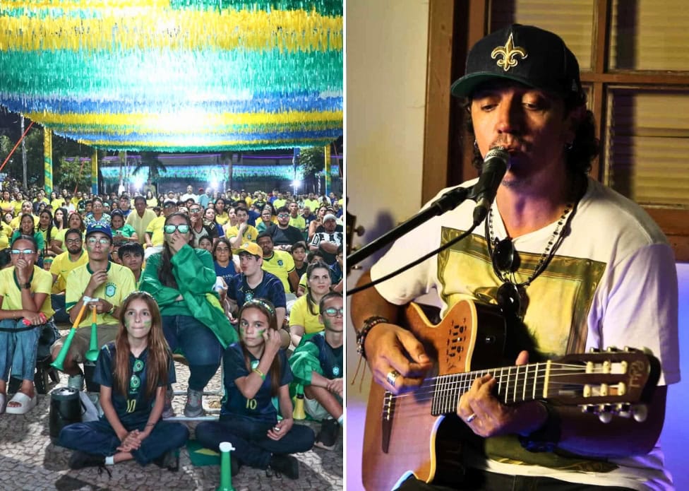 Show de Álamo Kário segura a festa da torcida na Praça da Revolução