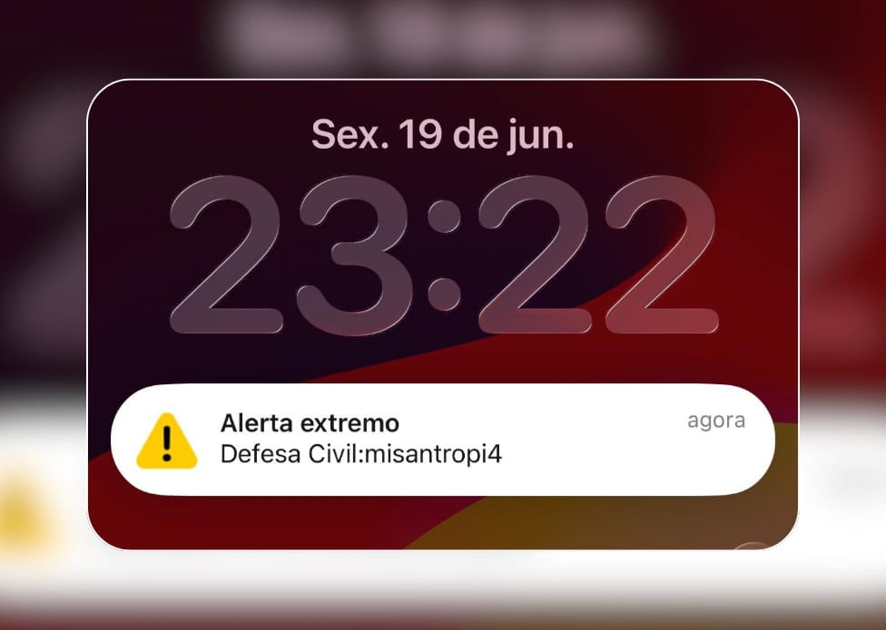 “violação do sistema”, diz Defesa Civil
