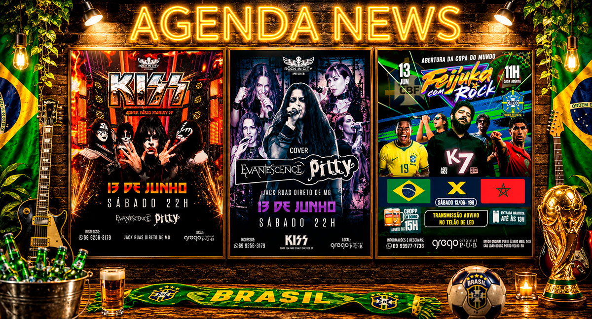 Agenda News: Romance, futebol e muito rock no Grego Original Pub