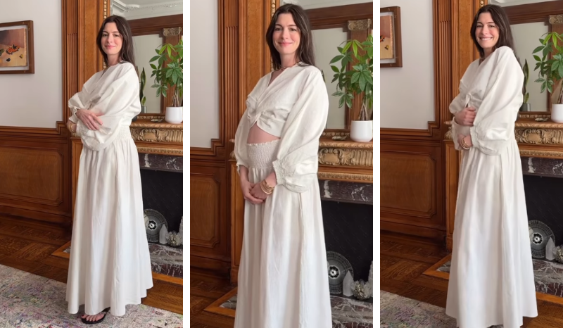 aos 43 anos, Anne Hathaway anuncia gravidez do terceiro filho