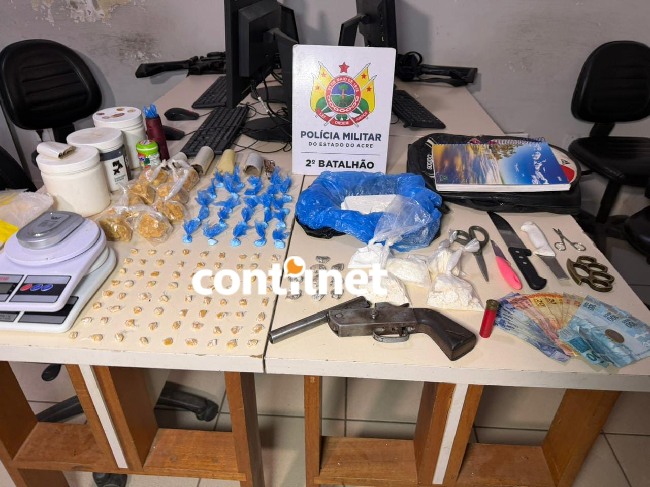 Suspeito de tráfico é preso com drogas e arma de fogo em Rio Branco