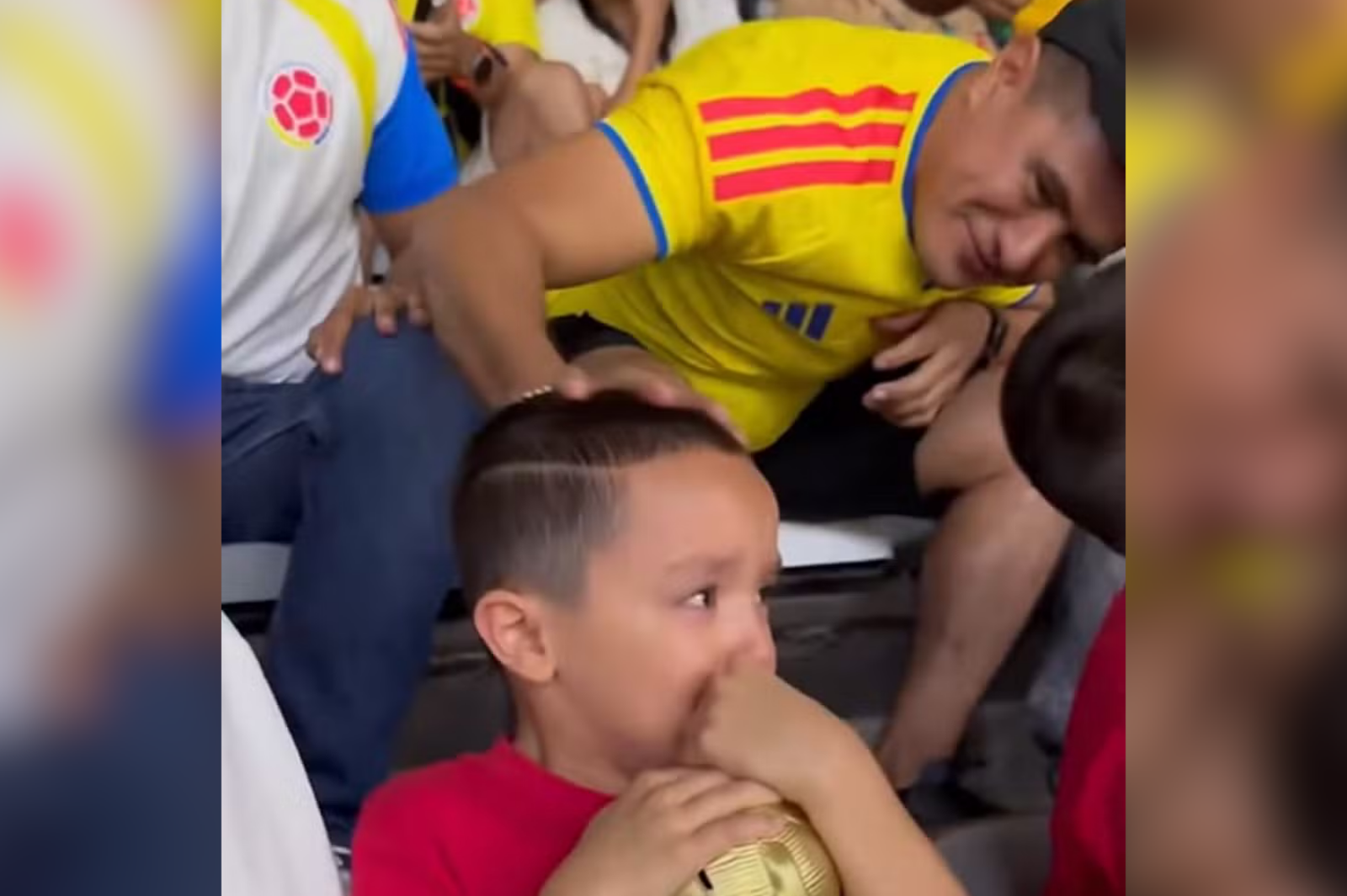 Colombianos consolam criança uzbeque e protagonizam cena de fair play na Copa do Mundo