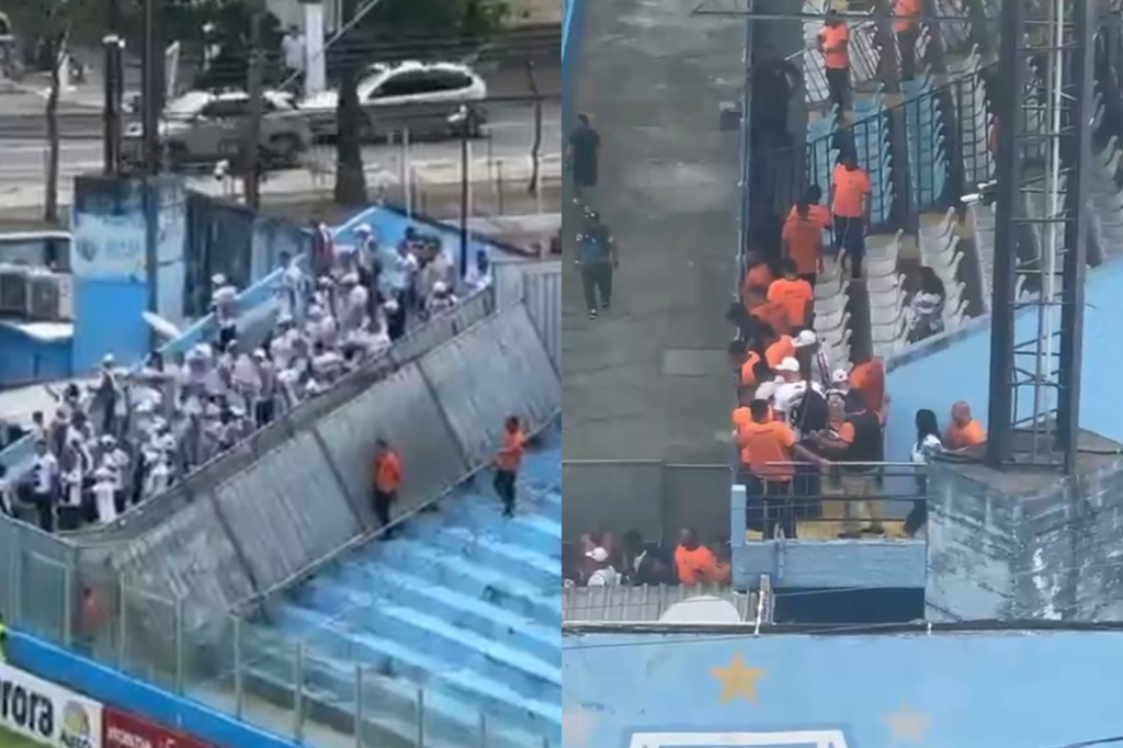 Tensão aumenta na Curuzu e torcida do Santa Cruz é remanejada dentro do estádio