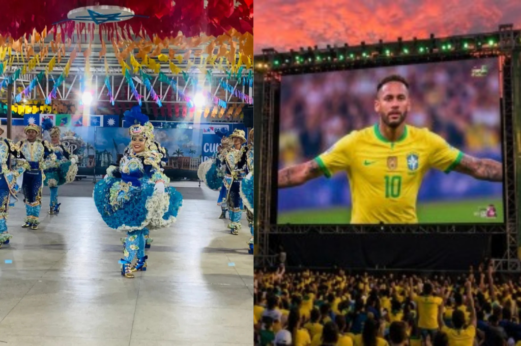 Arraial de Todos os Santos transmite jogos da Seleção Brasileira em Belém