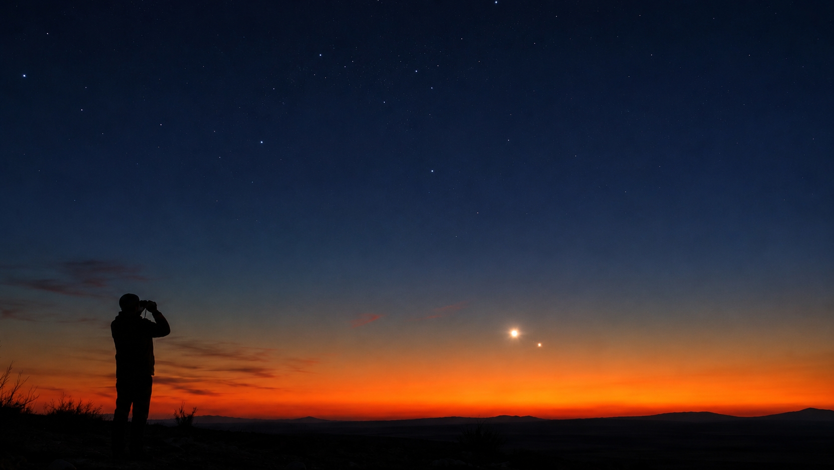 Mercúrio e Júpiter protagonizam espetáculo planetário na noite desta quinta-feira (25)