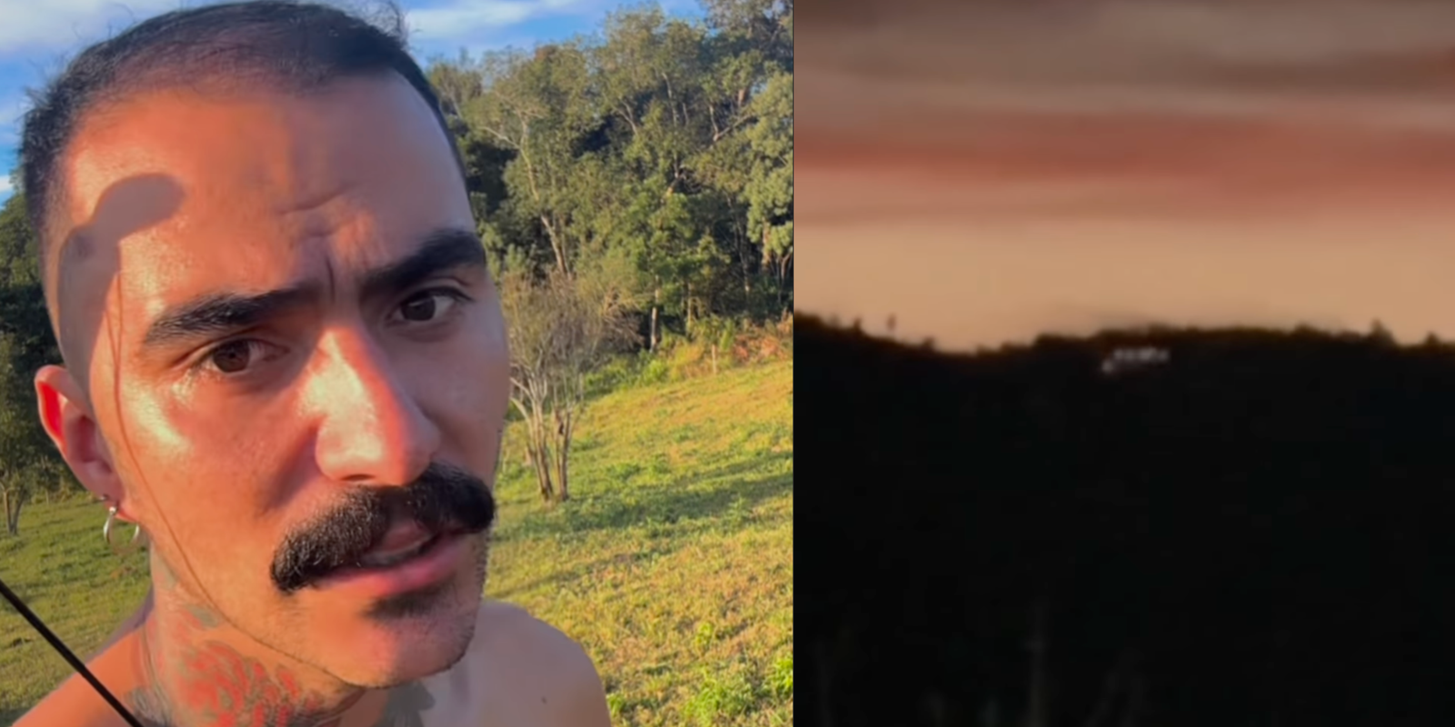 Influenciador filma suposto OVNI e relata sons estranhos em sítio no Paraná