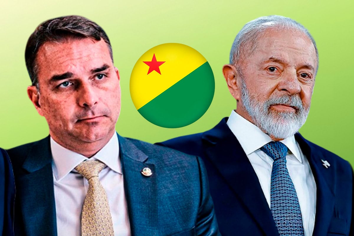 Flávio Bolsonaro lidera com folga contra Lula no Acre