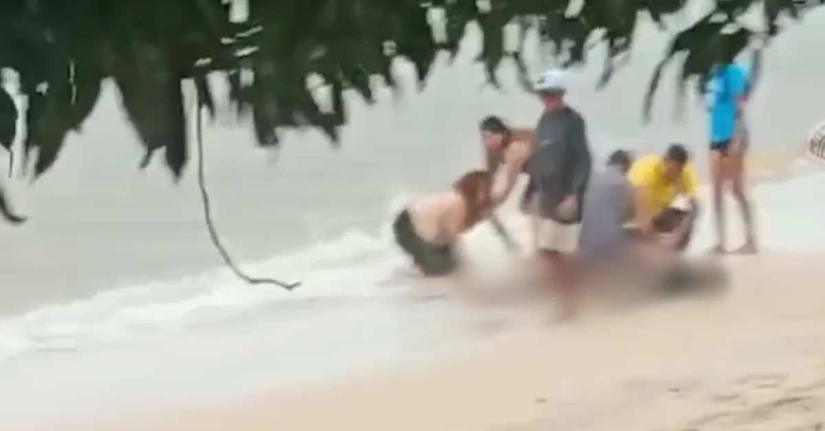 Casal é atingido por raio na Praia Grande, em Outeiro