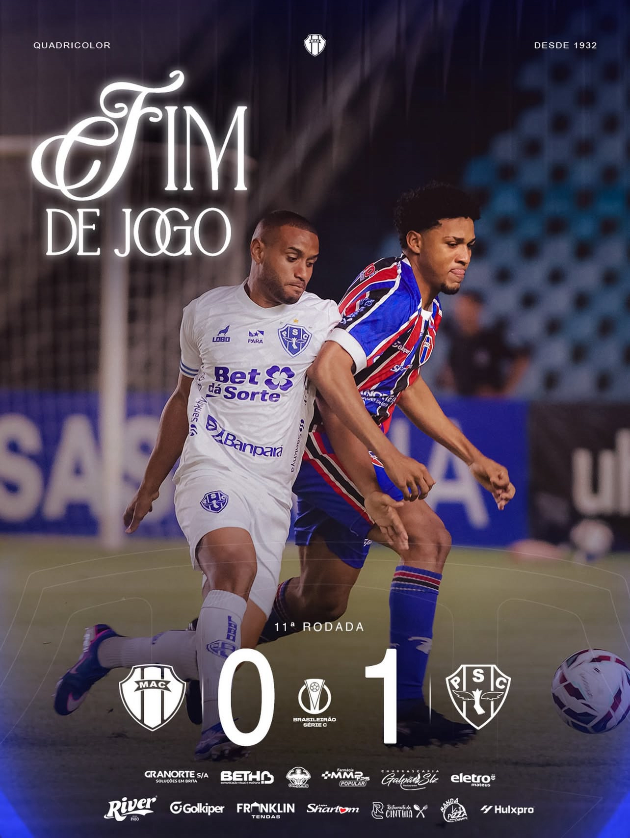 MAC sofre primeira derrota como mandante na Série C