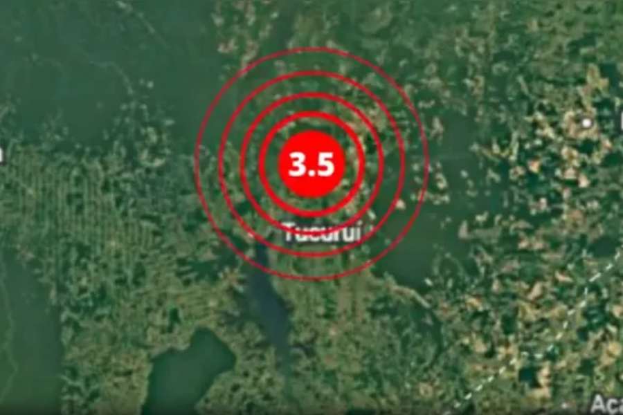 Tremor de terra de magnitude 3,5 é registrado em Tucuruí
