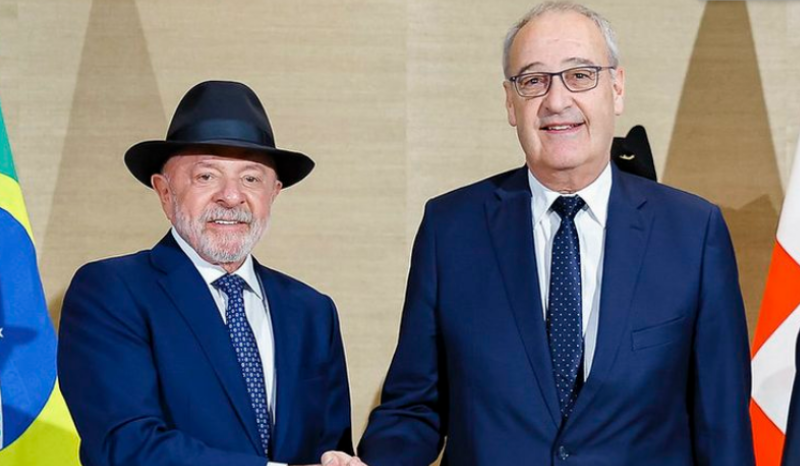 Lula tem reunião bilateral com o presidente da Suíça, Guy Parmelin