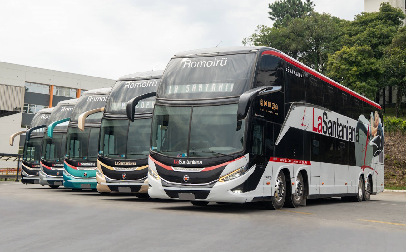 Marcopolo amplia presença no Paraguai com fornecimento de 30 ônibus ao Grupo La Santaniana