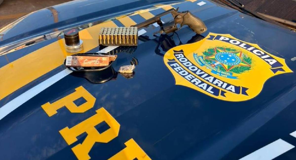 PRF apreende arma e munições na BR-174 em Vilhena