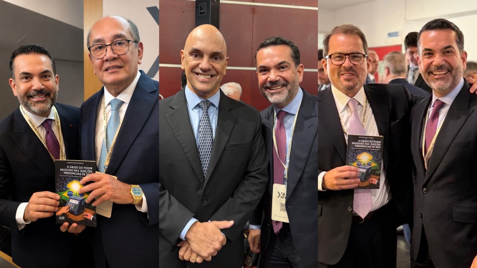 Advogado de Roraima presenteia Gilmar, Moraes e Floriano com livro sobre abuso do poder religioso nas eleições