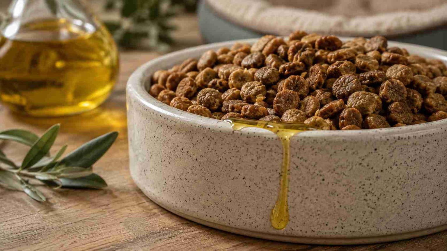 O truque da colher de azeite de oliva na ração de gato que melhora o trânsito intestinal e devolve o brilho da pelagem em 3 dias