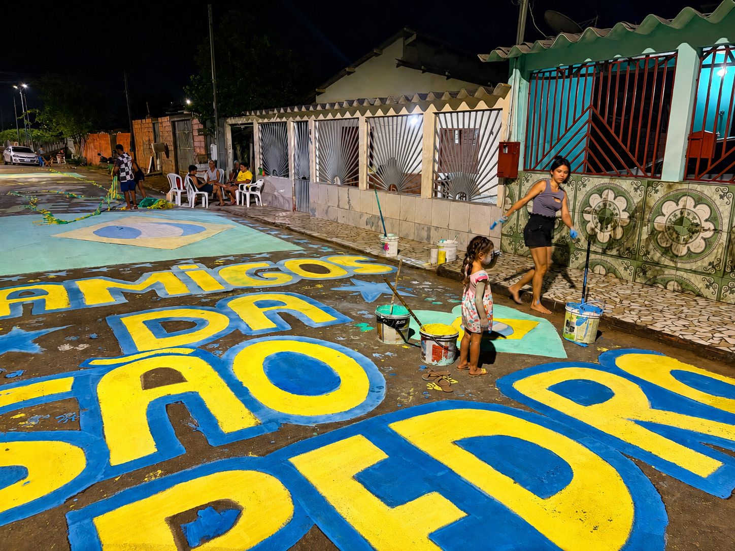 Rua une moradores e entra no clima da Copa de Mundo 2026