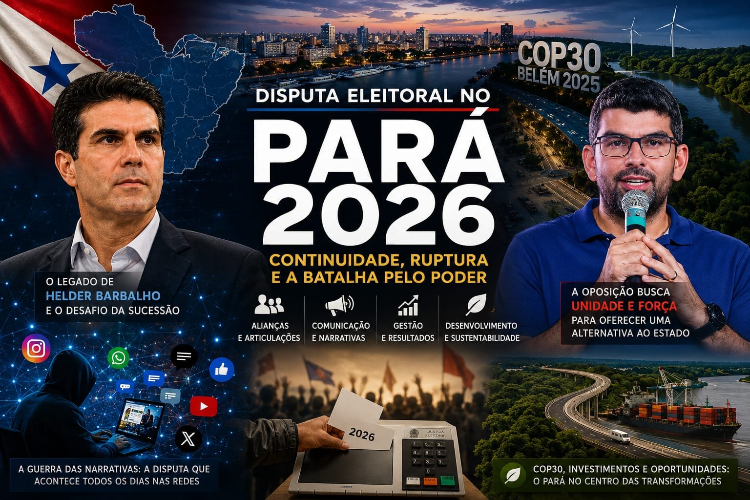 Pará 2026: a disputa entre continuidade, ruptura e o controle da narrativa