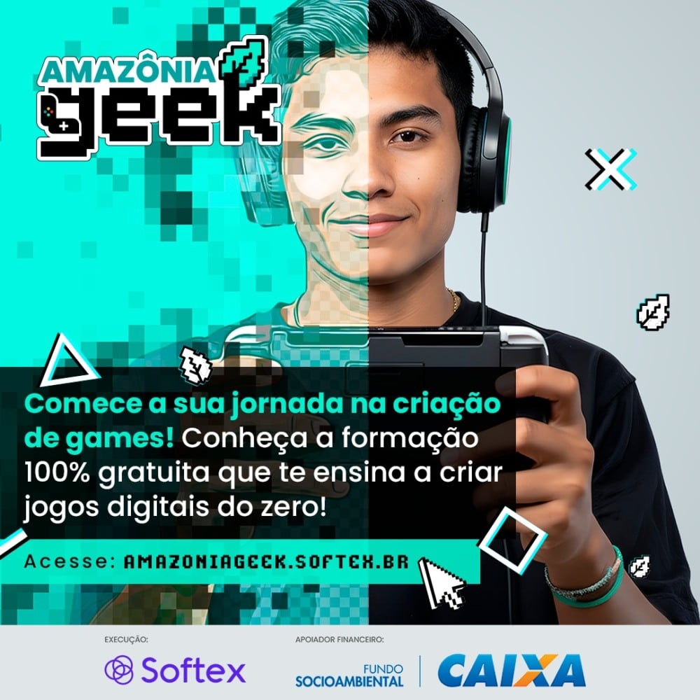 Amazônia Geek abre inscrições para curso gratuito de criação de jogos digitais em três capitais