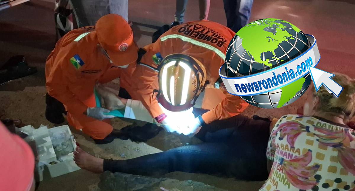 Acidente de trânsito em Porto Velho deixa motociclista com fratura exposta na zona Sul
