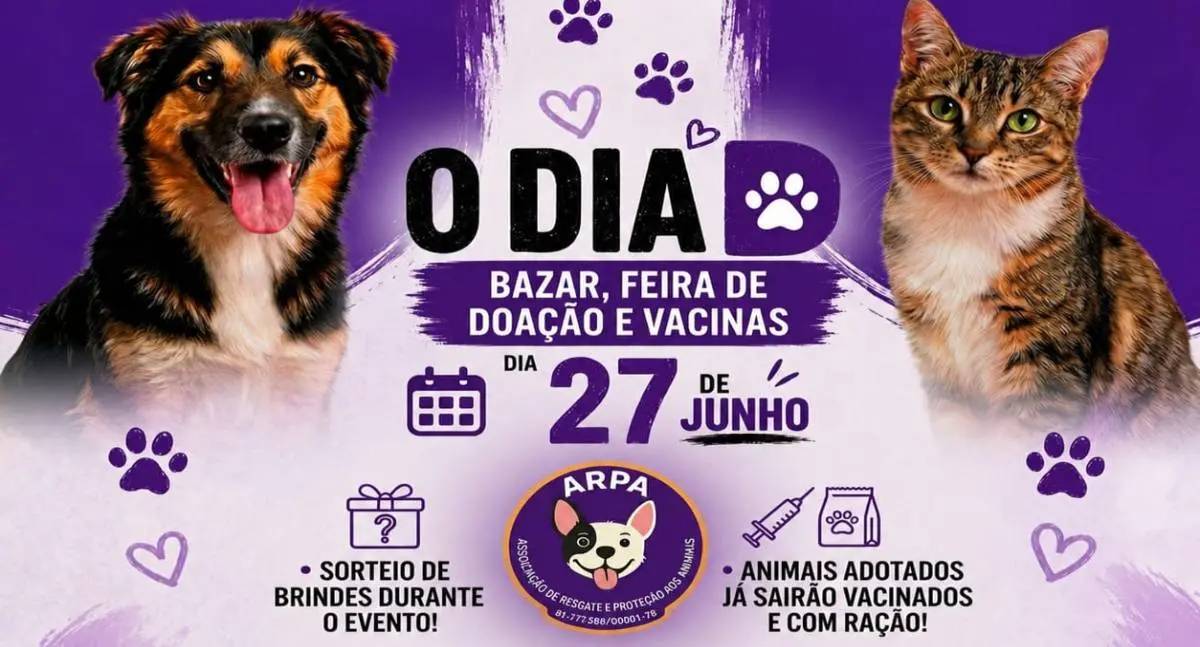 Associação Arpa promove evento beneficente em prol dos animais