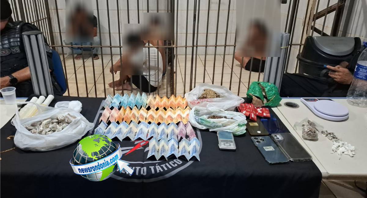 BPTAR desarticula ponto de tráfico e prende quatro suspeitos
