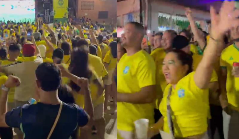 Em Manaus, torcida da Rua Santa Isabel vibra na estreia do Brasil na Copa