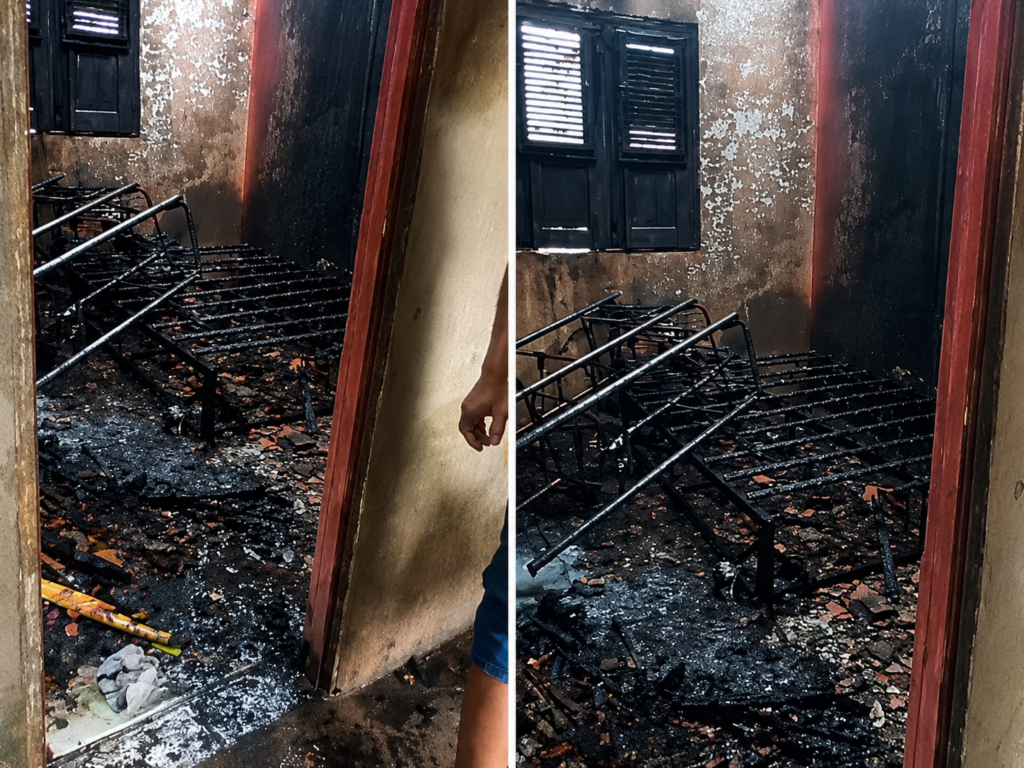 Mulher denuncia que teve casa incendiada pelo próprio irmão após agressões contra a mãe