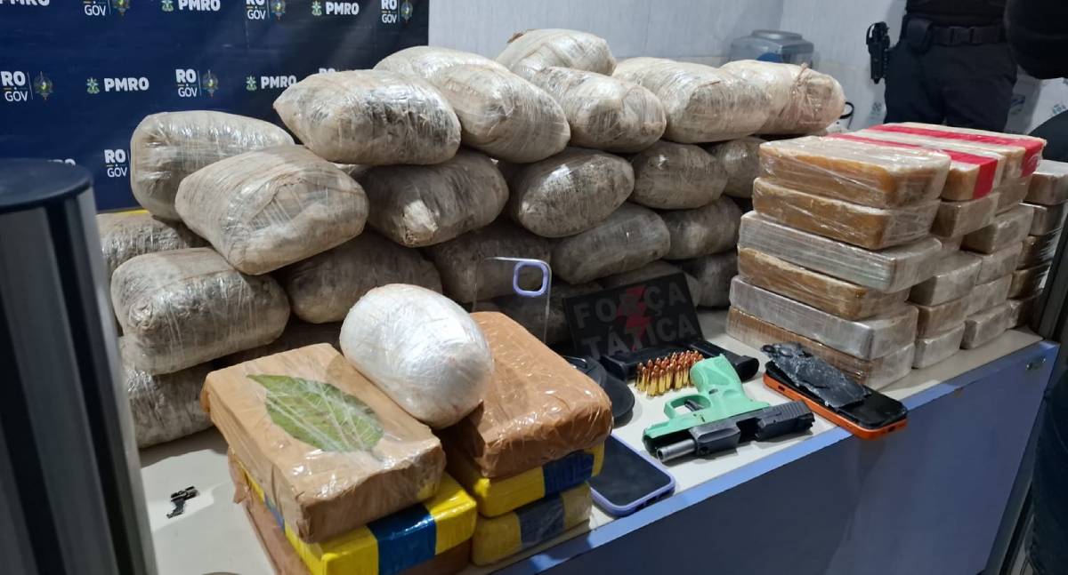 Casal é preso com 80 quilos de drogas em Itapuã do Oeste