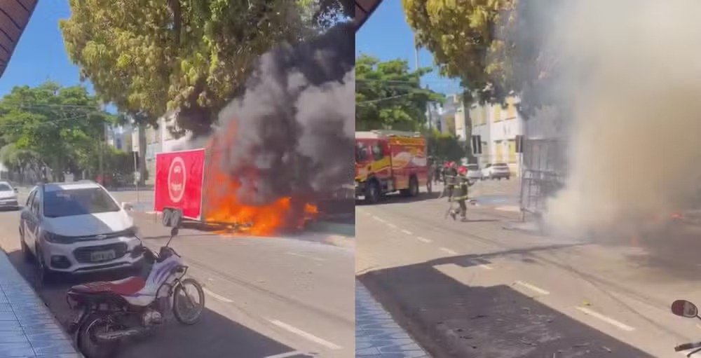 Incêndio destrói trailer de comidas típicas em praça de Marabá e causa prejuízo de R$ 50 mil