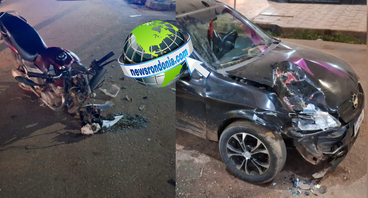 Grave acidente deixa motociclista ferido após colisão com Celta no bairro JK