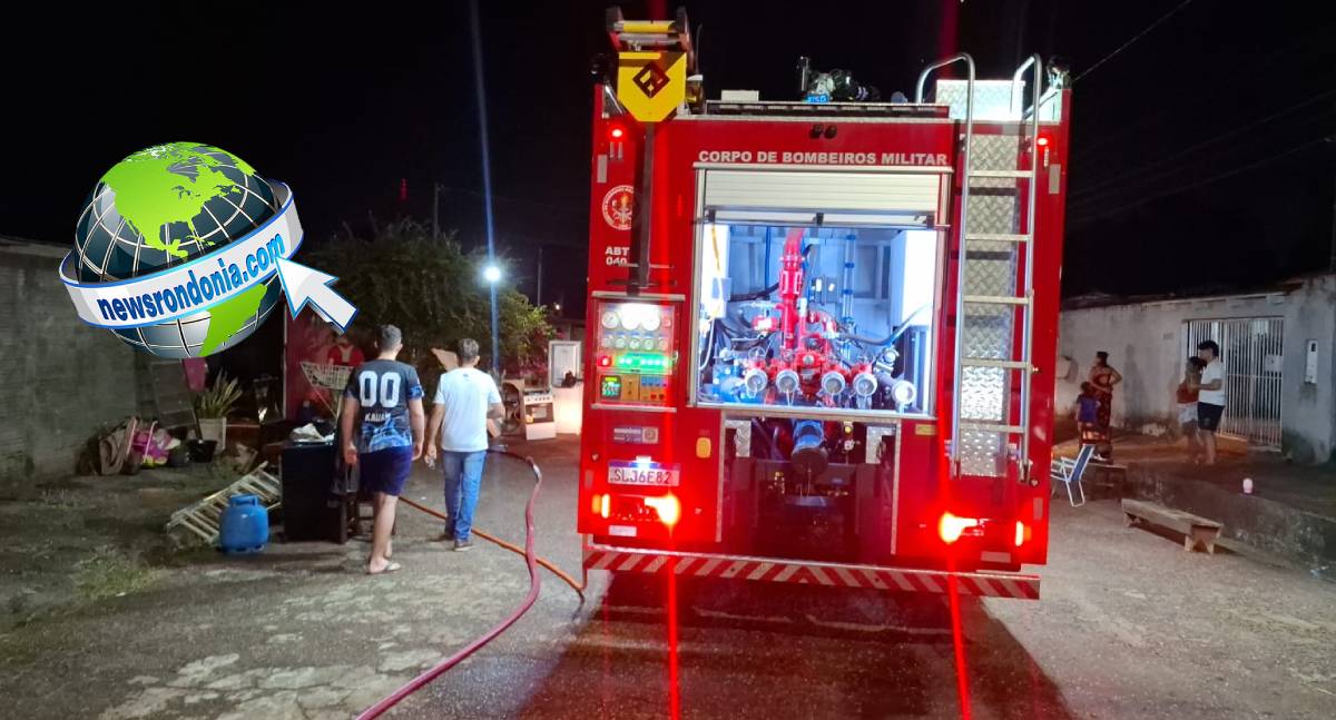 Incêndio atinge residência no bairro Aeroclube e mobiliza equipes do Corpo de Bombeiros