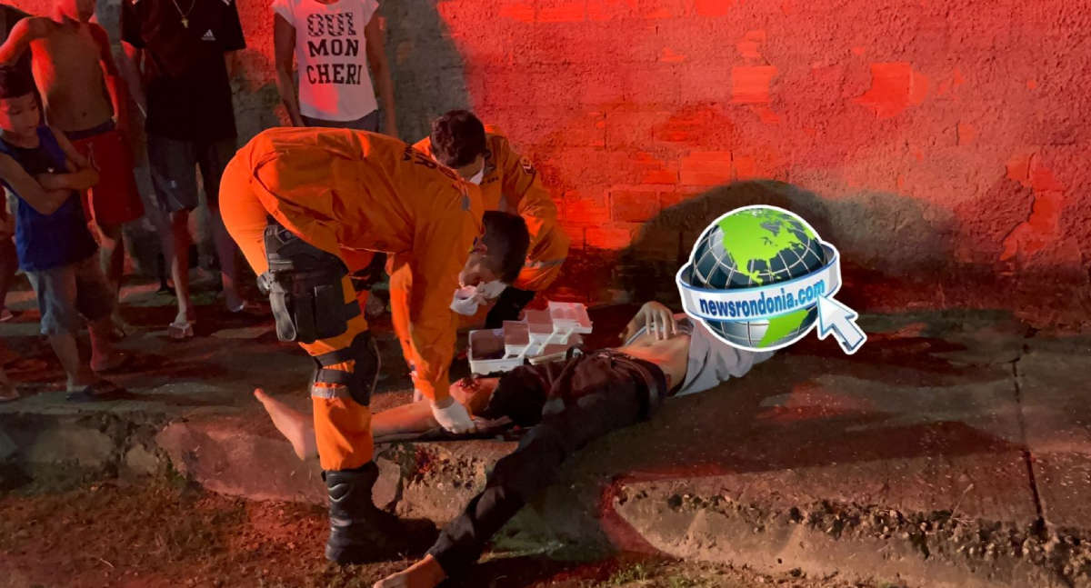 Jovem sofre fratura exposta após queda de moto ao tentar desviar de cachorro em Porto Velho