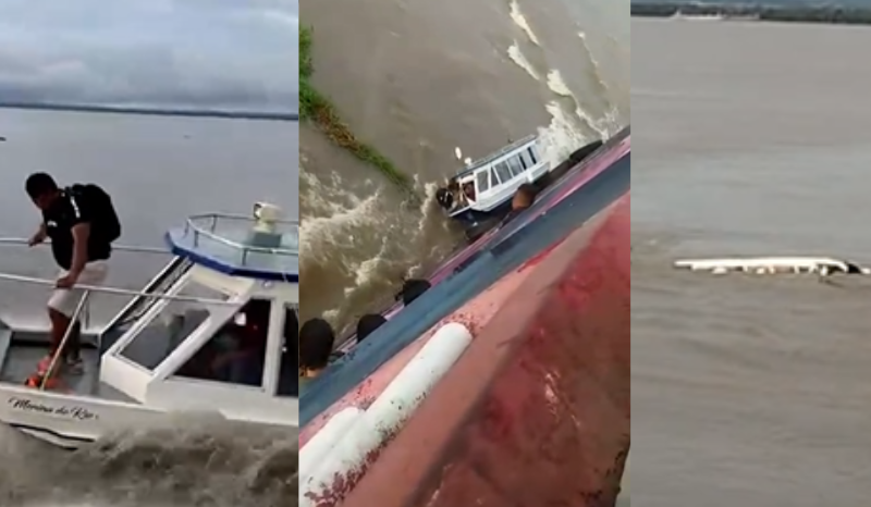 lancha afunda ao tentar deixar passageiro em balsa no PA