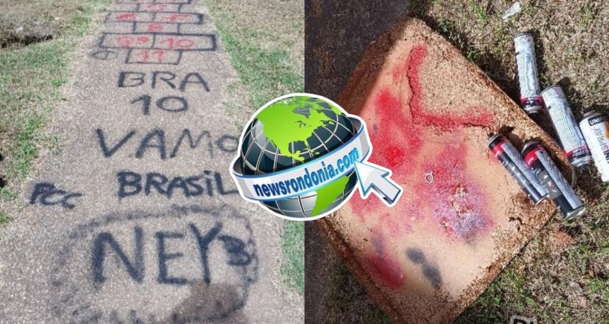 PCC na Copa? Dupla é flagrada fazendo pichações com sigla de facção no Morar Melhor