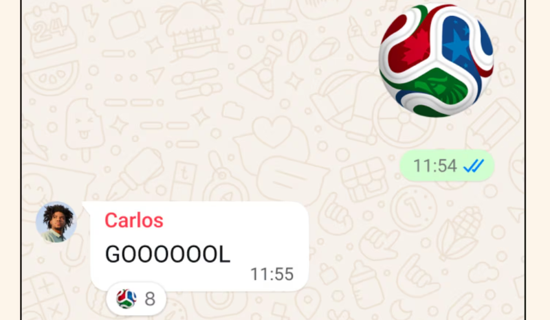 Emoji especial da bola da Copa 2026 no WhatsApp já está disponível; VEJA