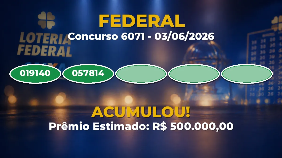 prêmio vai a R$ 500.000,00