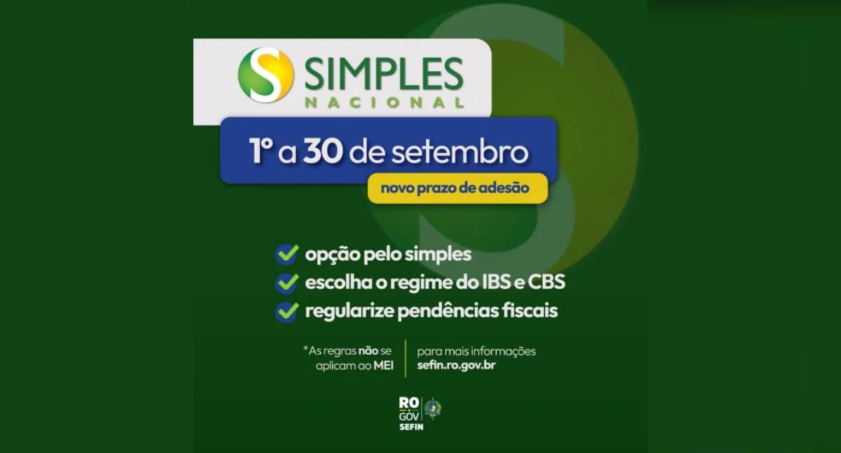 Simples Nacional 2027: Empresas de RO terão novo prazo