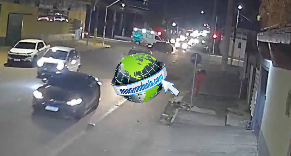 VÍDEO: Acidente entre carro e ambulância particular é registrado no bairro Nova Porto Velho
