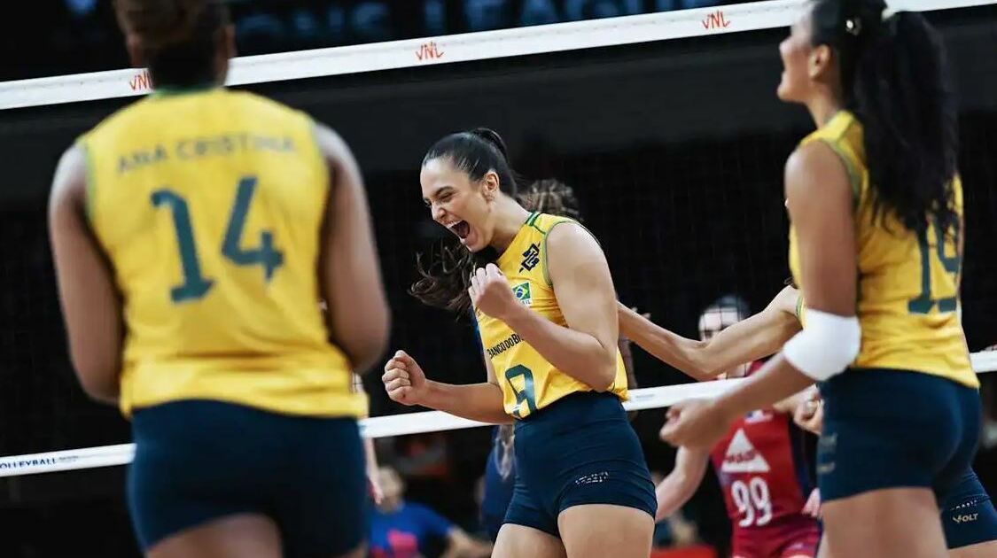 Brasil domina França e segue sem perder na Liga das Nações feminina
